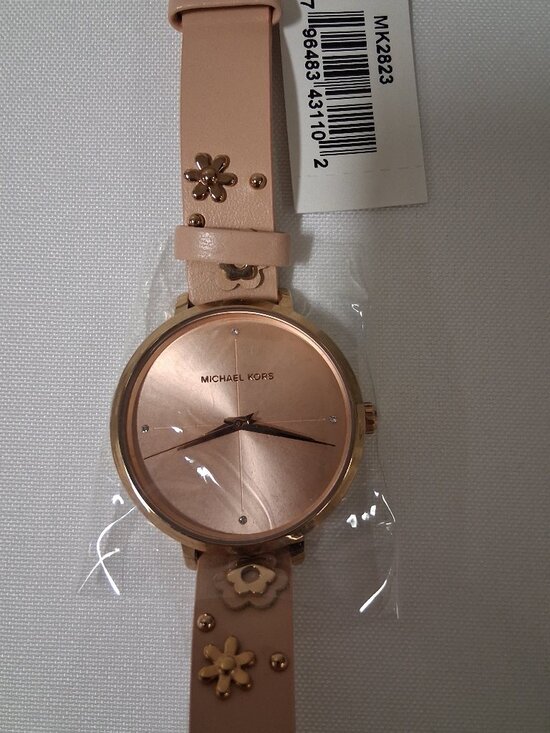 Michael Kors Women\'s Charley Leather Watch – MK2823 | Pink & Rose Gold | New